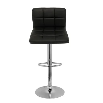 

New 2Pcs/set PU Leather Bar Stool Modern Design Adjustable Height Swivel Bar Stool Chair Club Bar Kitchen Decorative Chair Black