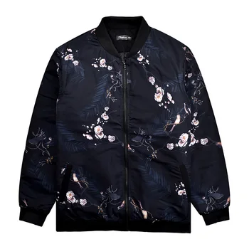 

Plus size men's autumn and winter fat men's plus size jacket trendy handsome casual printed jacket