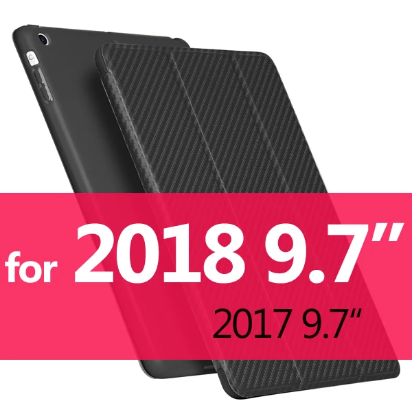 Для iPad Air 2 Air 1 чехол 9,7 Funda силиконовый мягкий задний из искусственной кожи умный чехол для iPad 6го поколения Чехол 10," - Цвет: carbon fiber black