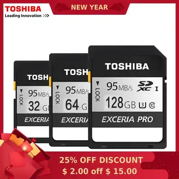 

Toshiba Memory Card UHS U3 128GB 95MB/s SDXC 64GB SD 4K Card 32GB SDHC Flash memory EXCERIA PRO Digital SLR Camera Camcorder DV