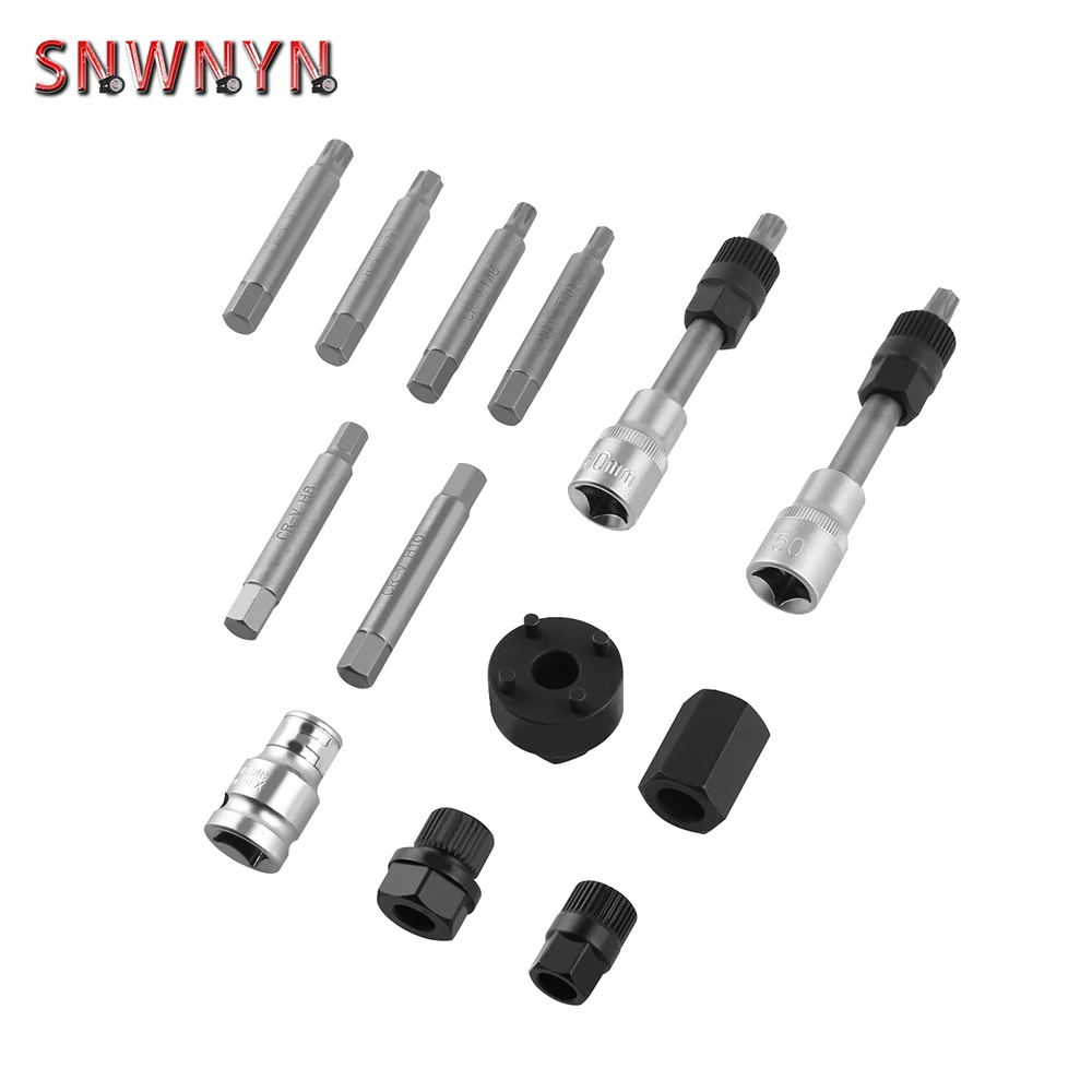 

13pcs/set Alternator Freewheel Pulley Removal Engine Auto Tool Set For Volkswagen Audi BMW Volvo