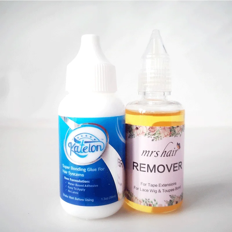 1 glue 1 remover Кружевной парик клей прозрачный жидкий парик склеивание клей для кружевного парика склеивание клей для наращивания волос и клей для человеческих волос парик - Цвет: 1 glue 1 remover