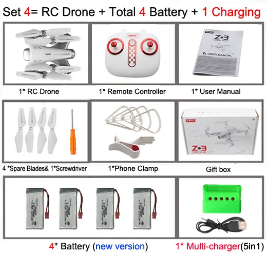 new version Syma Z3 Smart Foldable FPV RC Quadcopter Optical Flow Drone with HD Wifi Camera Real-time Altitude Hold Flow Hover remote control helicopter price RC Helicopters