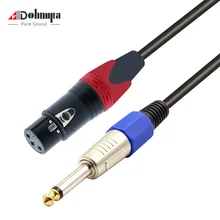 Профессиональный микрофон КАБЕЛЬ 6,35 мм(1/") штекер моно Джек до 3 Pin Микрофон XLR Женский патч-корд для динамика усилитель нижних частот 1 м-5 м