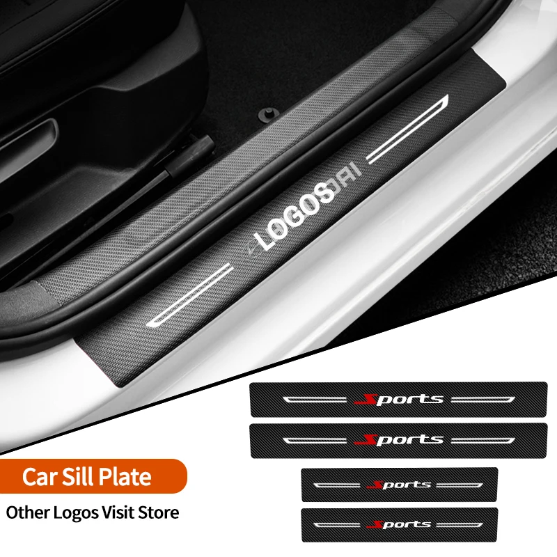 Car Door Sill Pedal Board Cover Trim Leather Protector Sticker For Hyundai Solaris ix35 i20 i30 i40 Tucson CRETA Santa | Автомобили и