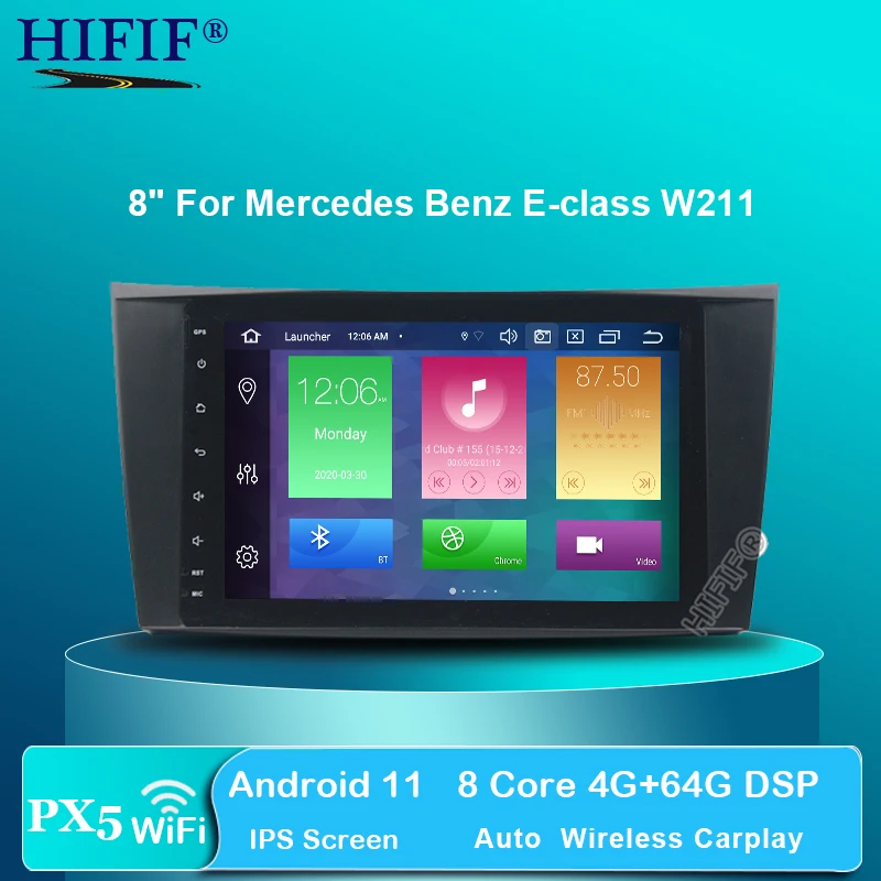 

Android 10 автомобильный стерео радио GPS Wifi TPMS для Mercedes Benz E/CLS/G Class W211 W219 четырехъядерный 2 Гб RAM 32 ГБ ROM Cam-in 4G DTV USB