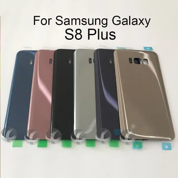 

Back Glass Housing + Adhesive For Samsung Galaxy S8 Plus Rear Panel Plate Battery Cover Lid With Logo
