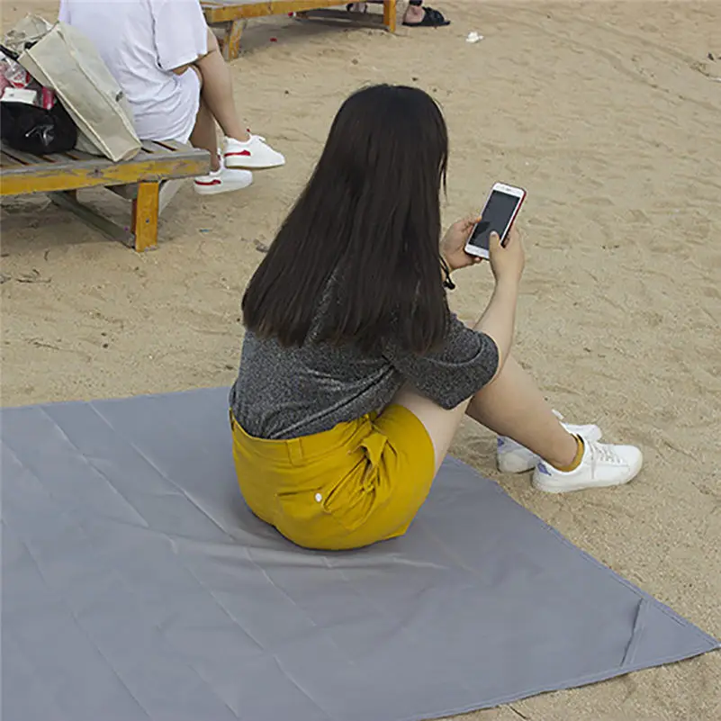 1 шт. Водонепроницаемый Карманный пляжное одеяло Складной подстилка для кемпинга портативный легкий коврик для отдыха на природе песок пляжный коврик f3