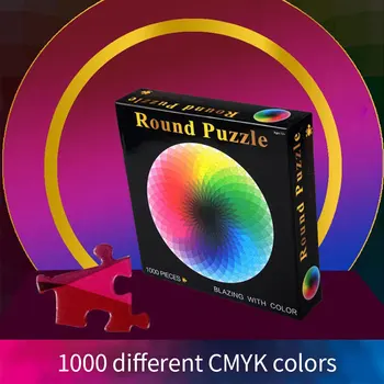 

1000Pcs Colorful Rainbow Puzzle Home Adult Kids Geometrical DIY Intelligence Scrabble Toy Development Board Game Learning Toys
