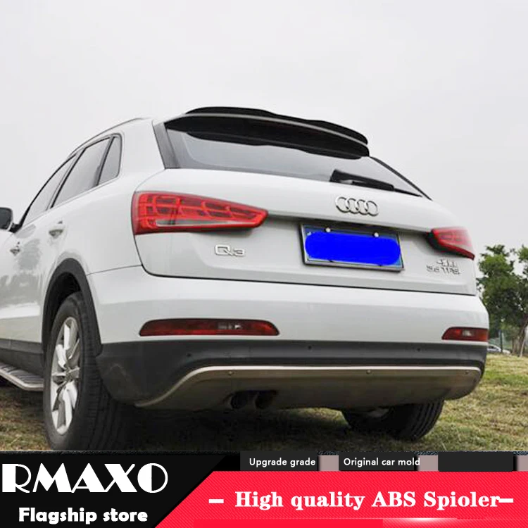 

For AUDI Q3 hatch-back Spoiler 2014-2016 AUDI Q3 X High Quality ABS Material Car Rear Wing Primer Color Rear Spoiler