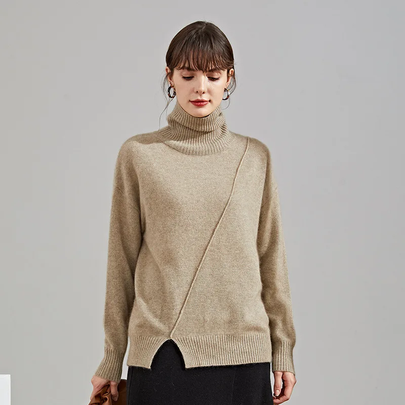 SuyaDream woman Wool sweaters Cashmere Turtleneck