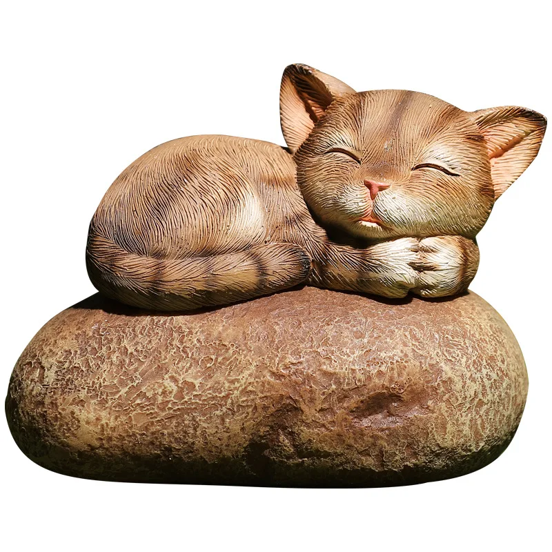 

Solar Animal Garden Statue Ornaments Nordic Decoration Home Figurine Dog House Warming Gift Esculturas Decorativas Para Casa C