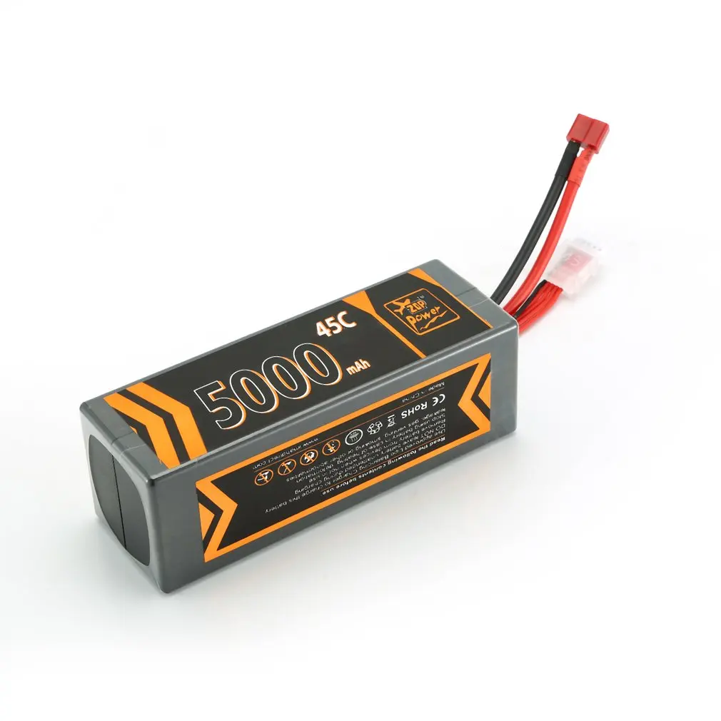 

ZOP Power RC Lipo Battery 14.8V 5000mAh 45C Rechargeable Lipo Battery T Plug for RC Racing Drone Helicopter Car Boat