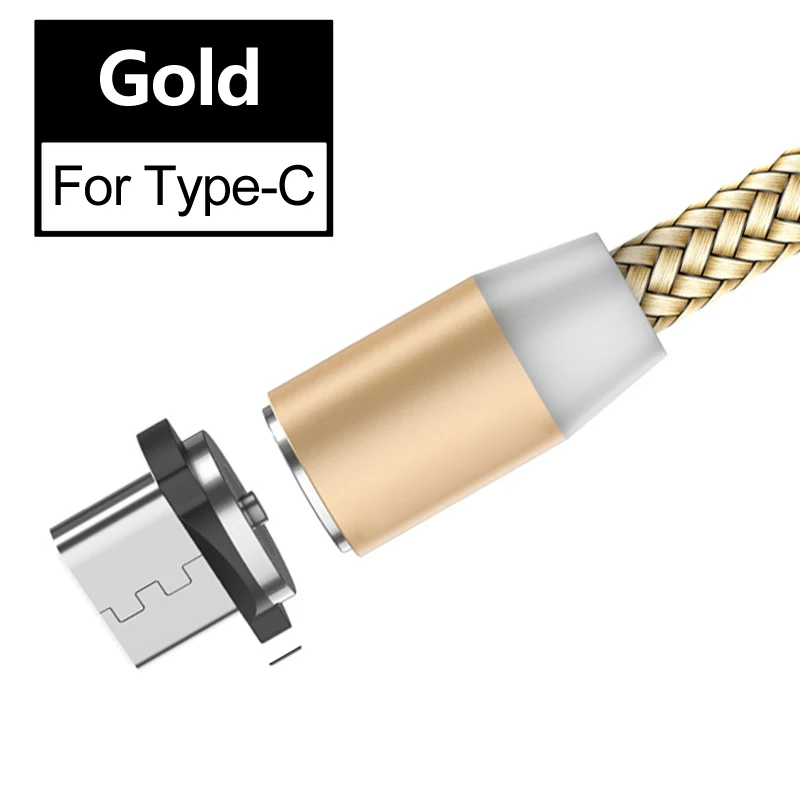 Quick Charge 3,0 адаптер настенного зарядного устройства для samsung Galaxy S2/S3/S4 Note 2 j2 j3 j5 j7 S7 S6 Магнитный кабель синхронизации данных - Цвет: Gold Type-C Cable