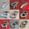 1PC Fashion Plated Home Decor Address Scutcheon Digits Hotel Door Sticker Plate Sign House Number Plaque 5cm Silver Modern 1