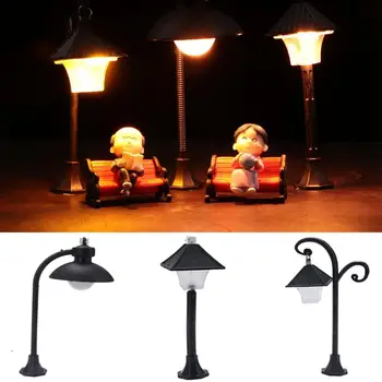 

Mini Road Light Model Resin Craft Micro Landscape Home Decor Fairy Garden Miniatures Streetlamp Figurine Decoration