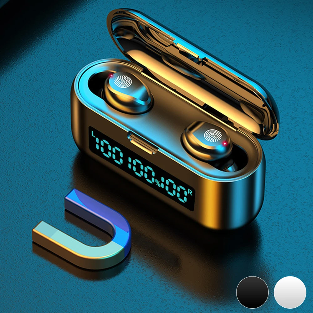 For Android Phone Mini Wireless Bluetooth Earphone In Ear Touch Control Earbuds Stereo Bass Gaming Headset Wired Headphones