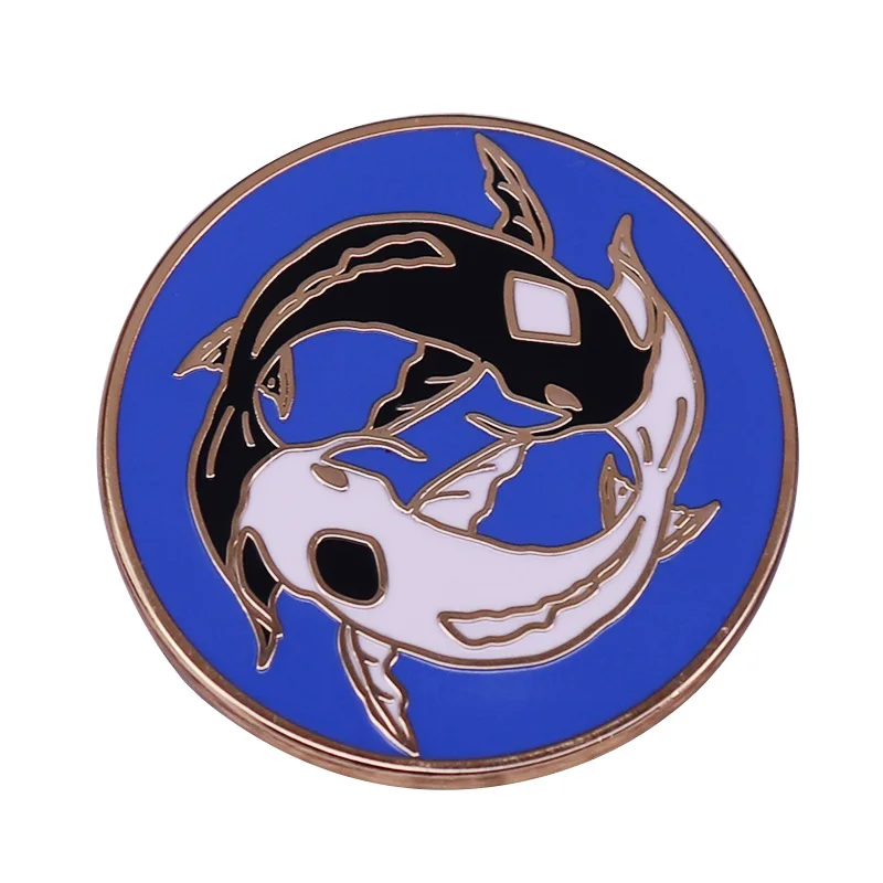 Avatar The Last Airbender-Tui and La hard эмалевый значок ATLA badge Yin n Yang Koi брошь с рыбой жизнью и