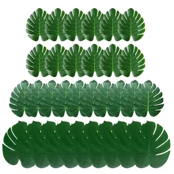

36PCS Artificial Palm Leaf Lifelike Artificial Tropical Leaf Fake Leaf for Luau