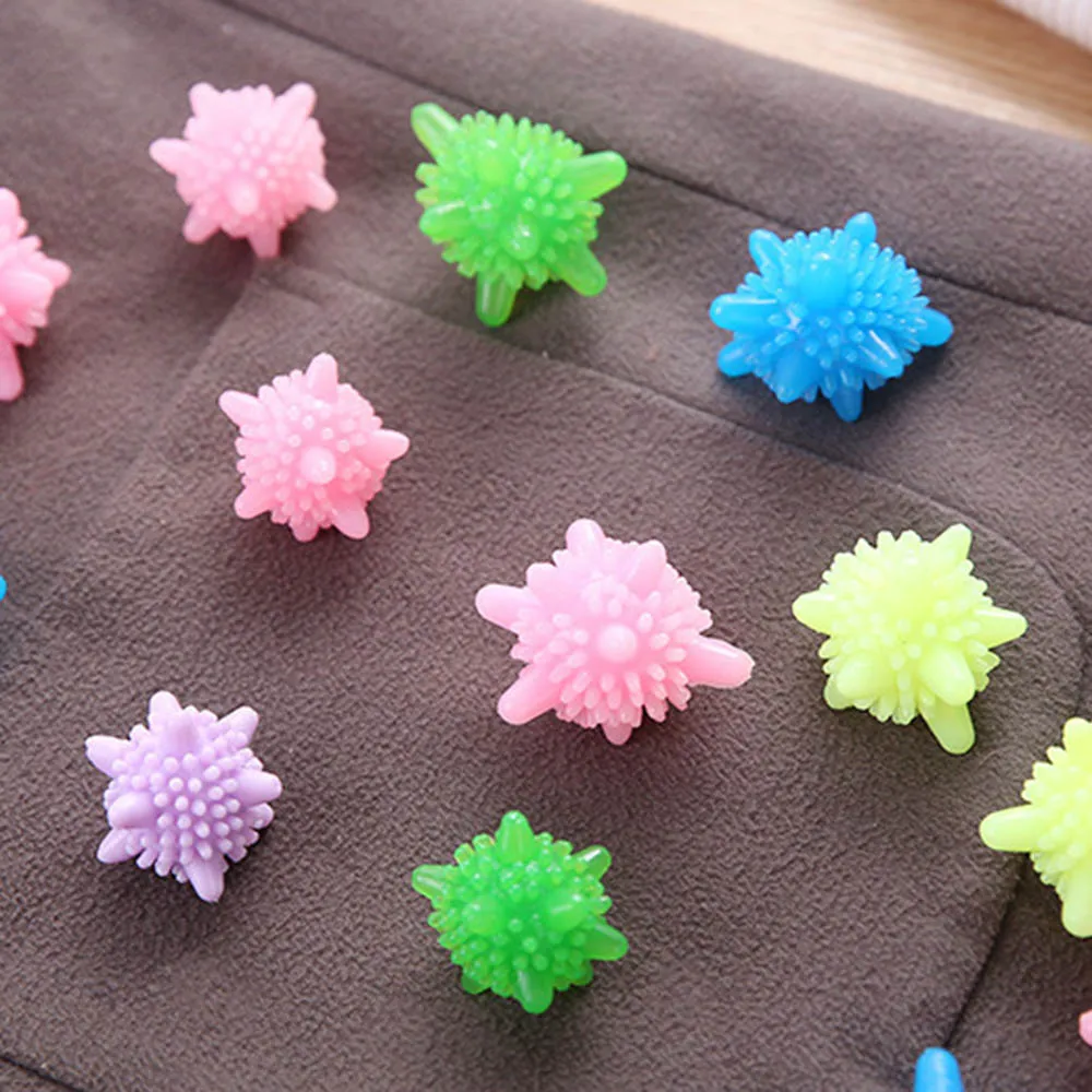 5PCS Reusable Dryer Balls PVC tumble Laundry Washing Ball Solid Colorful Eco-friendly Machine Anti-Winding Wrinkle Laundry Ball