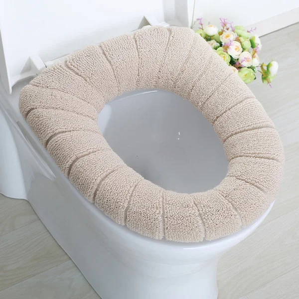 2 Styles Toilet Seat Cover Warm Soft Washable Mat Home Decor Closestool Mat Seat Case Toilet Lid Cover Bathroom Accessories
