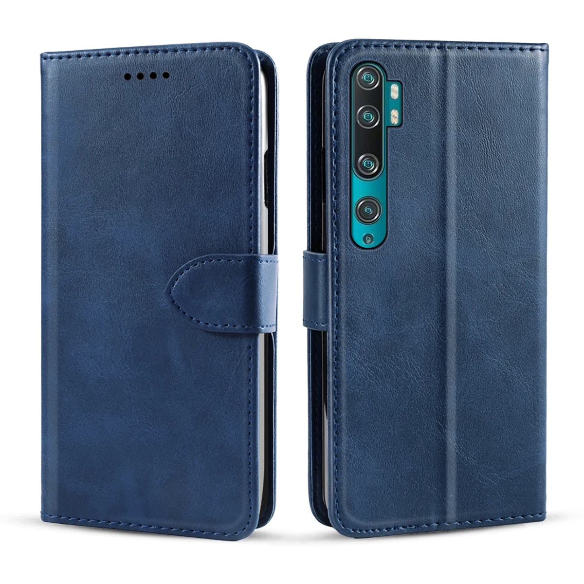 Для Xiaomi mi Note 10 mi CC9 Pro Чехол с зернистой поверхностью из искусственной кожи с откидной крышкой с подставкой и отделением для карт чехол-кошелек с магнитной пряжкой для mi Note 10 - Цвет: Синий