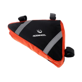 

Bike Frame Bag Top Tube Cycling Bag Bicycle Seat Saddle Triangle Pouch Orange