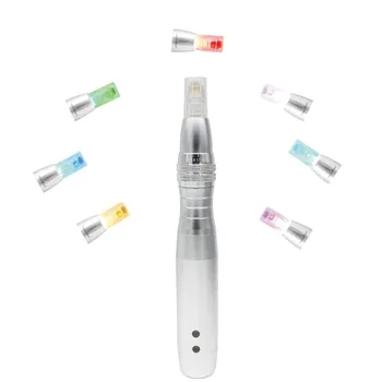 

Hot Sale Rechargeable Electric Derma pen 7 color LED Photon Wireless Microneedle Pen For Beauty Care