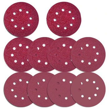 

TOP!-76 Pcs 8 Holes Sanding Discs, 5 Inch Hook and Loop include 40/ 60/ 80/ 100/ 120/ 180/ 240/ 320/ 400/ 800Grit Sandpaper for
