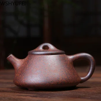 

Authentic Zisha firewood kiln change stone scoop pot Yixing purply clay Teapot Chinese Tea set High-end customized gifts 220ml