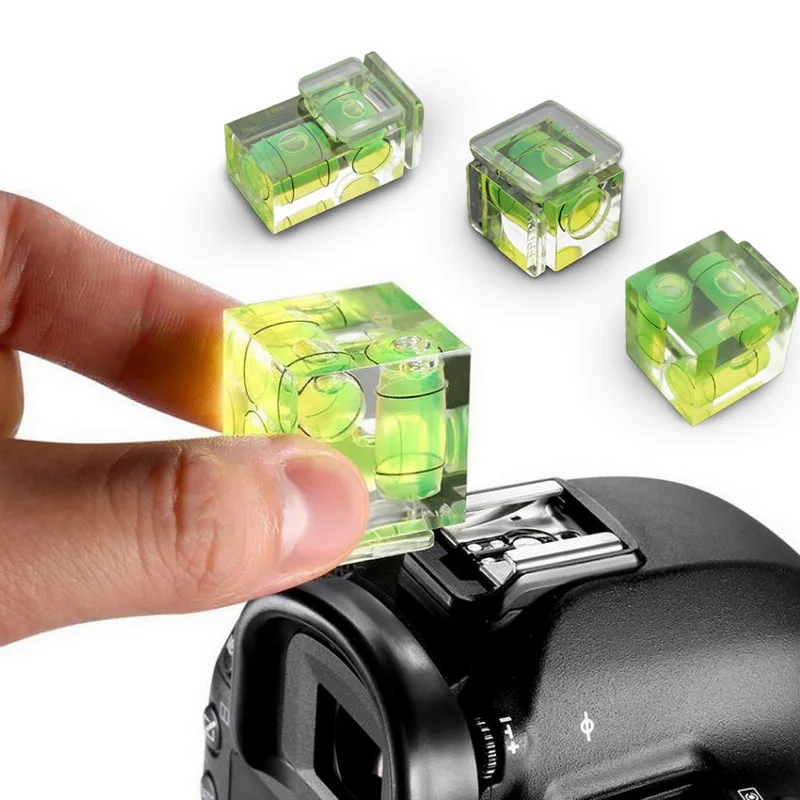 

1PC Green One/Two/Three-Dimensional Bubble Spirit Level For Camera Level Adapter For Cameras Measuring Insturments Tool