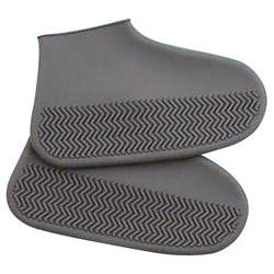 Waterproof Unisex Silicone Shoe Covers for Rain and Outdoor Protection (GRAY)