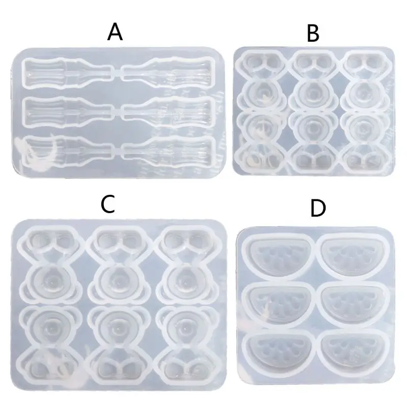 

DIY Cute Gummy Molds Silicone Bear Orange Candy Chocolate Coke Drink Bottle Expory Resin Casting Pendant Mold Art Craft