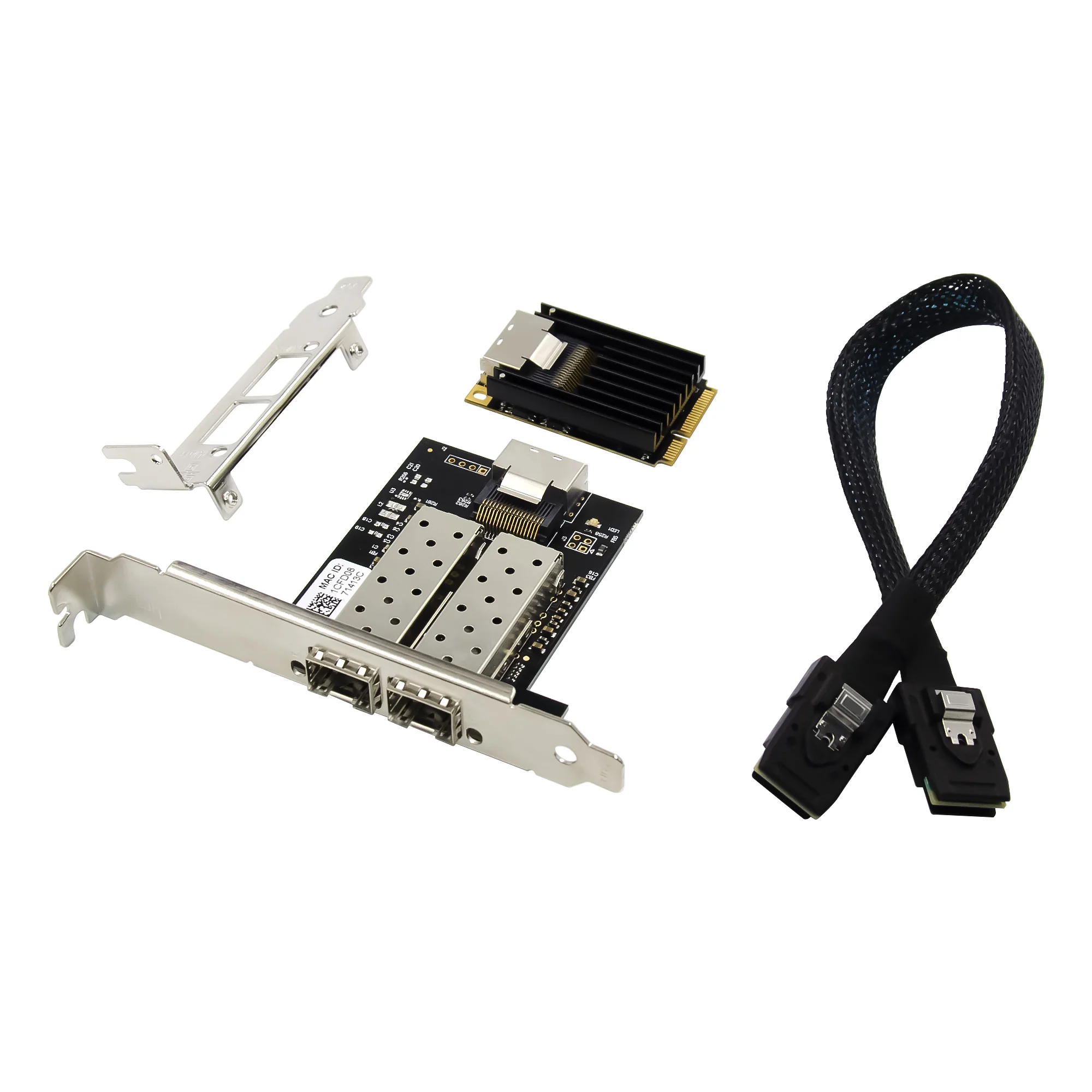 

MINI Pci-e to Dual port Gigabit Ethernet Server NIC network card 1000M mini PCIe SFP fiber network card INTEL 350AM2 Chipset