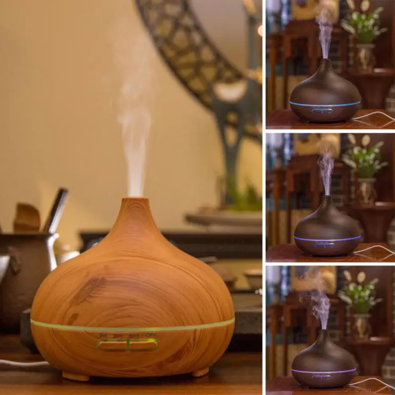 

300ml USB Electric Aroma air diffuser wood Ultrasonic air humidifier Essential oil Aromatherapy cool mist maker for Home Decor