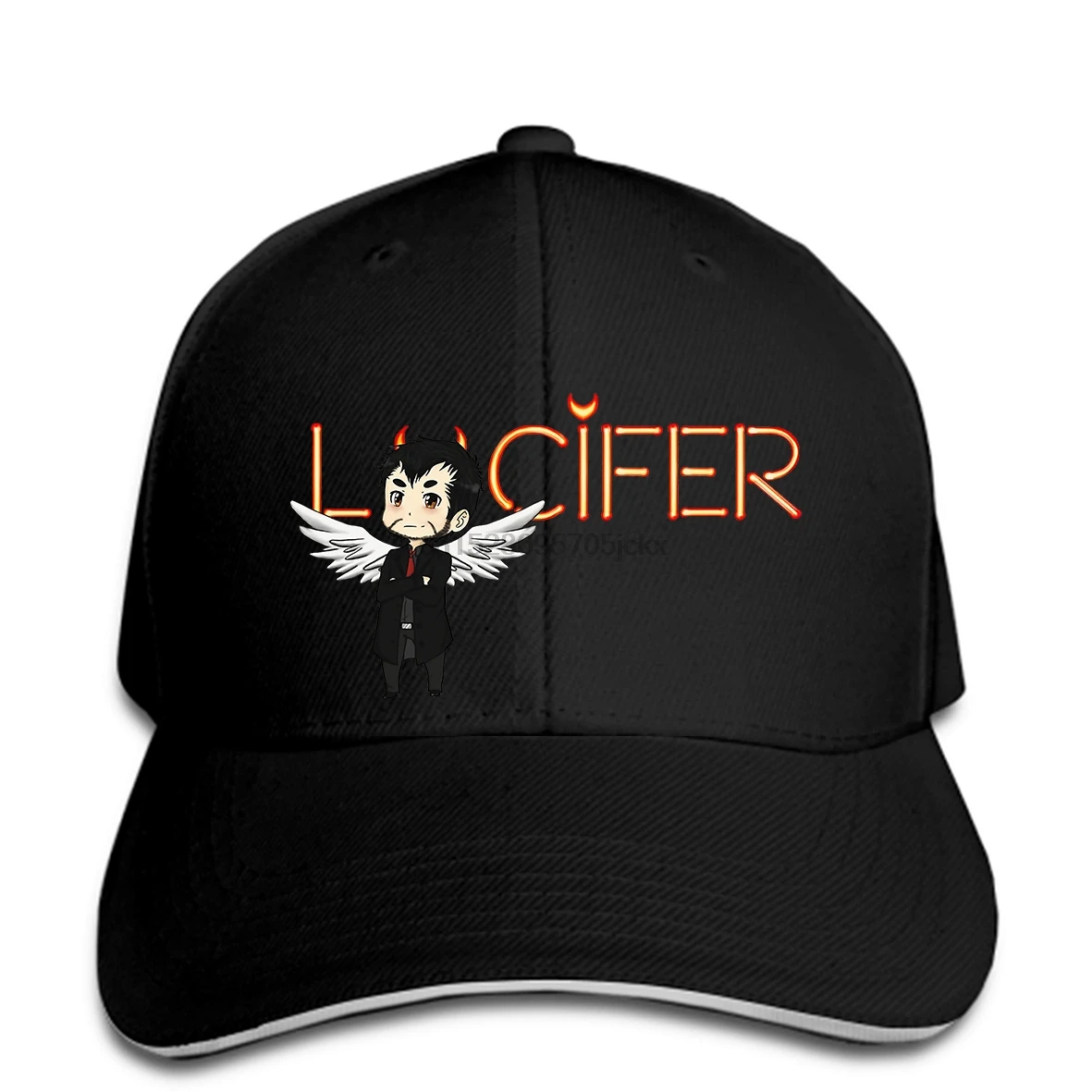 Модные LuciferCrewneck Бейсбол Кепка с прямым козырьком остроконечные