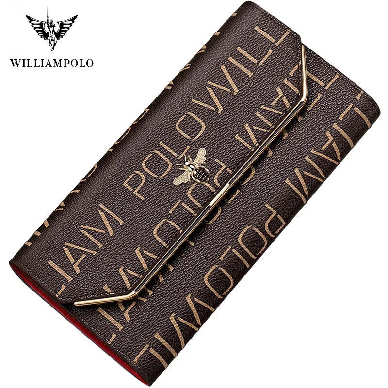 Кошелек WilliamPolo из ПВХ и синтетической кожи для женщин кредитница с кармашком