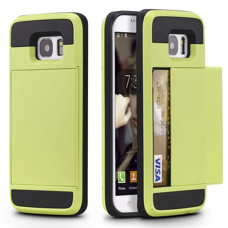 Защитный сдвигающийся чехол-кошелек с отделением для кредитных карт для телефона huawei P20 Lite P30 Pro mate 10 Lite P Smart Honor 7x7 6 крышки бампера - Цвет: Зеленый