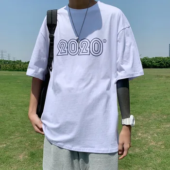 

Men's T-shirts O-Neck Casual T Shirt for Men Polyester Half Print Short Sleeves Tee Hip Hop Streetwear 2020 Plus Size M-2XL