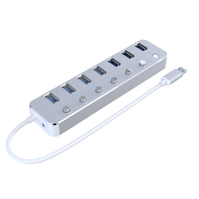 3,0 концентратор супер скорость 7 портов внешний мини-usb-хаб разветвитель портативный для Apple Macbook Air ноутбук ПК планшет концентратор