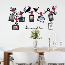 Отпечатанные по уникальному и Творческий дом стены декоративные стикеры в виде птицы филиал фото стены Спальня Гостиная вход SK6025