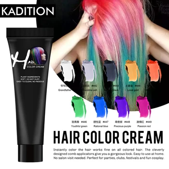 

Hair Dye Odorless Hair Cream Color Dye Color Wax Temporary Dye Disposable Dye Cream Hair DIY Design Coloring Styling Silver Grey