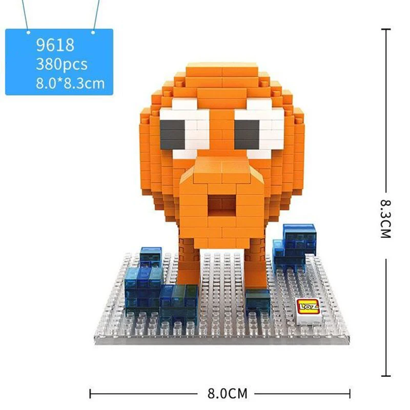 Qbert Классические пиксели игры военные фигурки микро алмазный блок Пакман Кинг-Конг Горилла сороконожка qber nanobricks коллекция игрушек - Цвет: Qbert