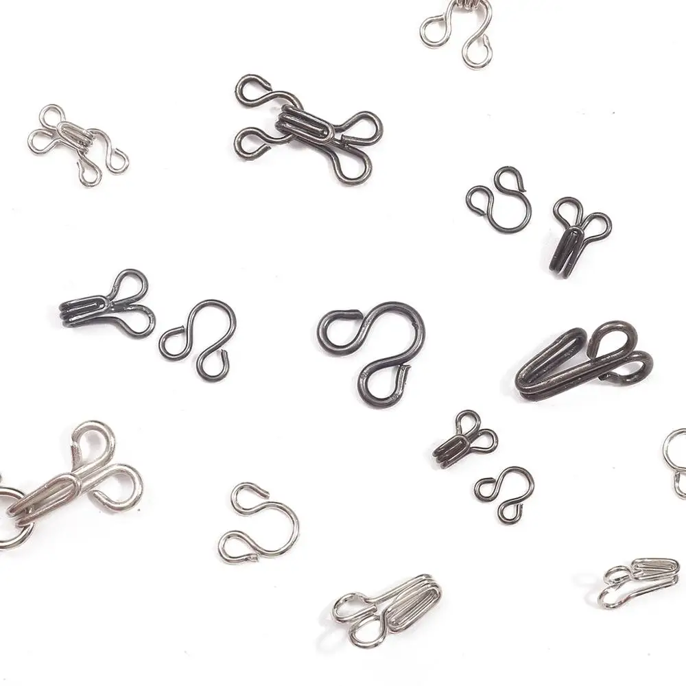 Shoe Lace Buckles 24pcs Metal Buckle Button Collar Invisible Bra Underwear Sewing Hook Eye Clothing Sweater Buckle Accessories Bra Hooks Eyes