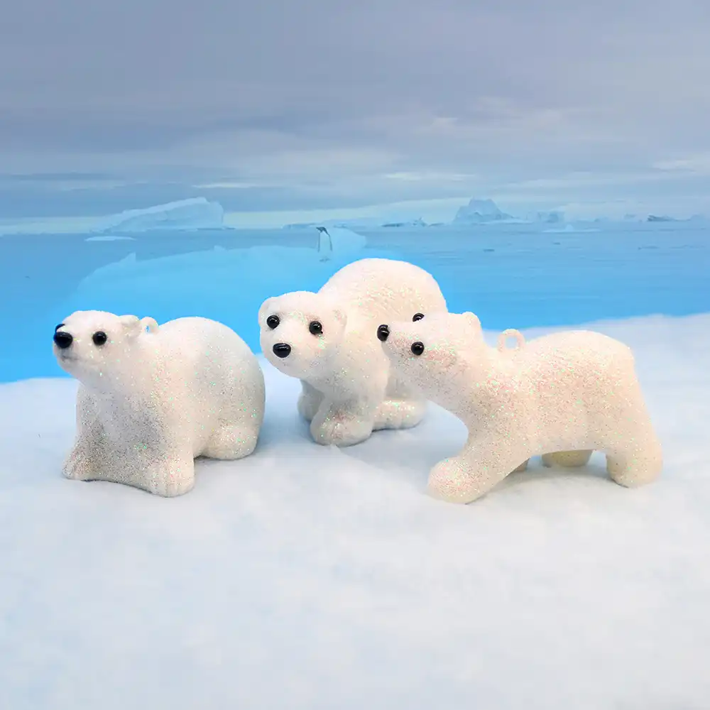 かわいい白シロクマ置物ミニチュア工芸品妖精物語ガーデン絶妙なクリスマスギフトdiy庭ケーキ装飾 フィギュア ミニチュア Aliexpress