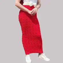 Женский бесшовный эластичный облегающий Макси-юбка одного размера, длинная облегающая юбка-труба с высокой талией, мусульманская женская шикарная скромная одежда, низ