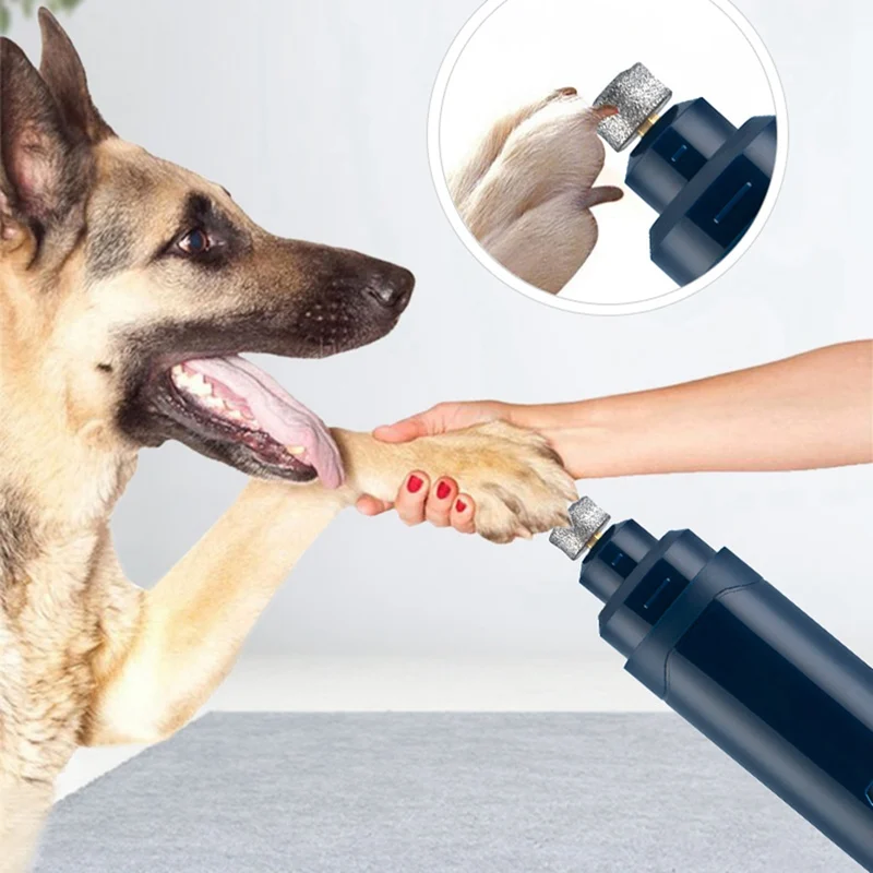 Электрический триммер для ногтей для домашних животных с зарядкой от USB, электрический шлифовальный станок для ногтей для собак