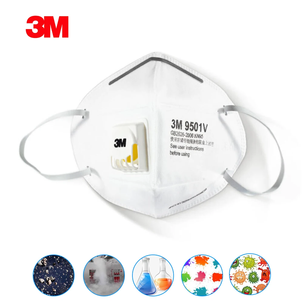 

25pcs/Lot 3M 9501V Mask Anti Dust masks KN95 Masks Anti-haze Riding Anti-particles Filter Material Protective Masks