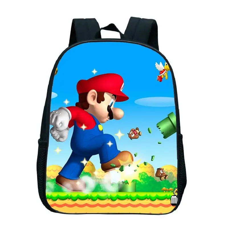 Mochila escolar de Super Mario para niños pequeños, bonito patrón Popular, mochila de guardería, bolsa preescolar de 12 pulgadas - Imagen 5