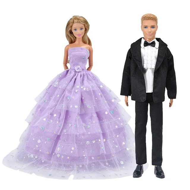 2Pcs-set-1-6-Doll-Accessories-Fashion-Suit-Outfit-Dress-Wear-Couple-outfit-For-30cm-Barbie.jpg_.webp_640x640